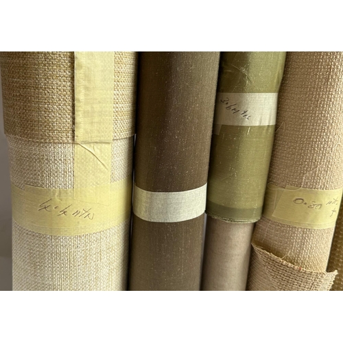 166 - A quantity of upholsterers remnant fabric rolls, various makes, designs and quantities, (We recommen... 