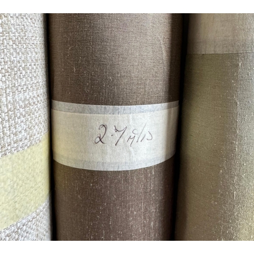 166 - A quantity of upholsterers remnant fabric rolls, various makes, designs and quantities, (We recommen... 