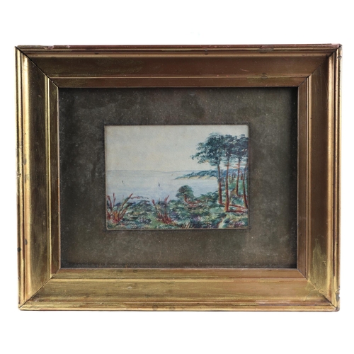 215 - 19th century British school - a pair of coastal scenes, watercolour, initialled 'FR' and dated 1/1/1... 