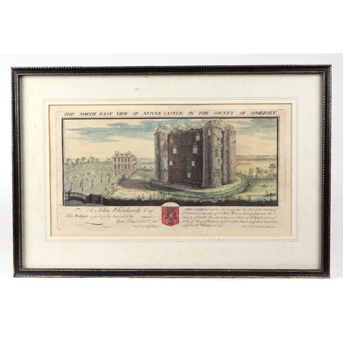 225 - Local interest: two hand coloured engravings by J & N Buck, depicting the south east view of Wardour... 