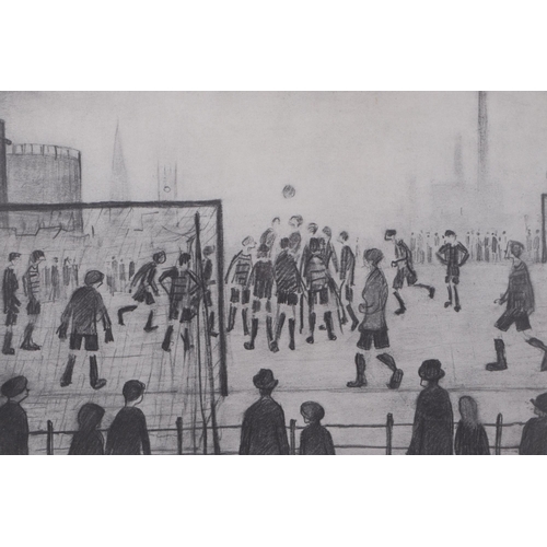 228 - L S Lowry (1887-1976) - The Football Match 1973 - offset lithograph limited edition print 516/850, s... 