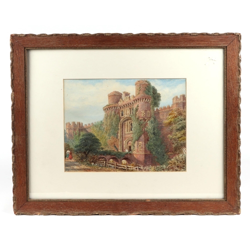 256 - W Richardson (1842-1877)- Hampton Court- watercolour, signed and dated 1876 lower left, 29 by 23cms,... 