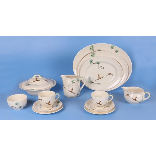 303 - Hunting and shooting interest; A Royal Doulton Coppice dinner and tea service.