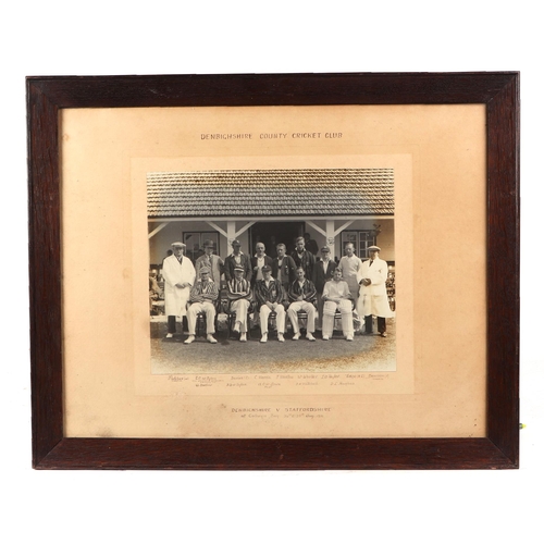 343 - A pair of early 20th century black and white team photographs, Denbighshire County Cricket Club, dat... 