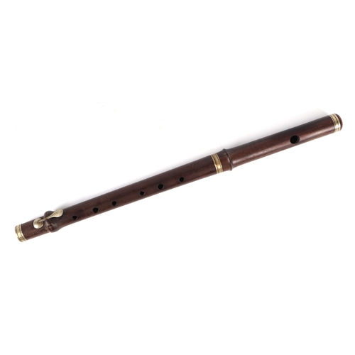 360 - A Riviere & Hawkes rosewood piccolo, 39cm long.