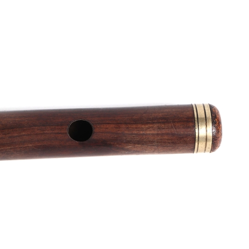 360 - A Riviere & Hawkes rosewood piccolo, 39cm long.