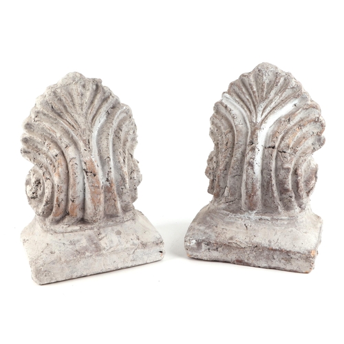 402 - A pair of cast plaster corbels (2)