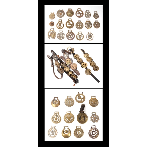 410 - A collection of horse brasses.