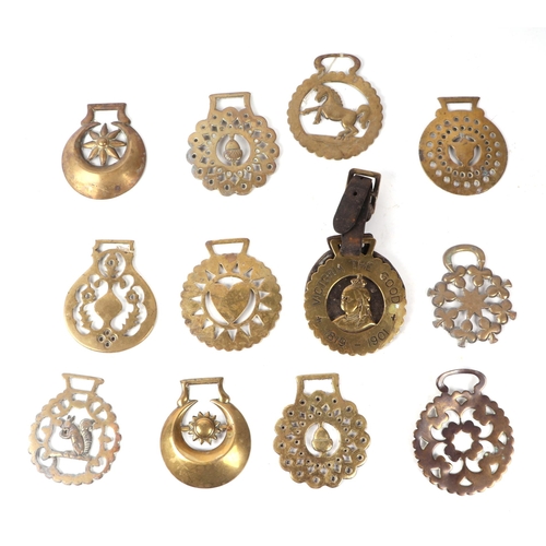 410 - A collection of horse brasses.