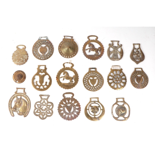 410 - A collection of horse brasses.