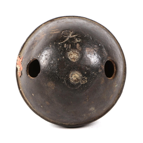 419 - An 18th century crotal bell, with the initials RRW (Robert Wells Foundry), 6cm diameter.