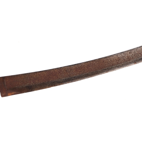 81 - A steel cutlass blade, 62cm long.