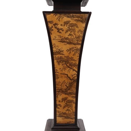 821 - A Regency style pedestal, having a flared rectangular column, on a stepped square base, 25cm diamete... 