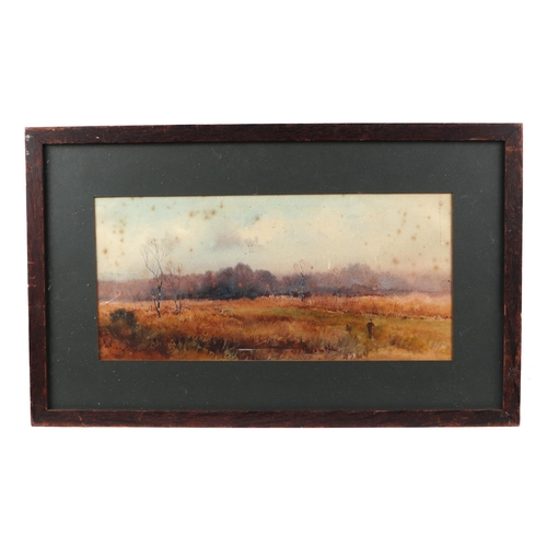 139 - W Cotton (English School), rural landscape with corn stooks in the foreground, watercolour, singed l... 