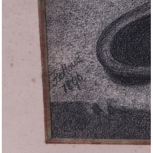 157 - Fellows (19th century British school), a Terrier-type dog waiting to be fed outside a dog kennel, pe... 