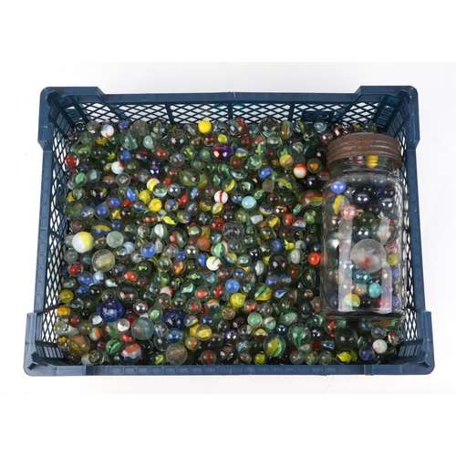367 - A large quantity of vintage glass marble.
