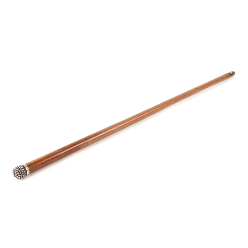389 - A silver mounted Malacca walking cane inscribed A.R.U Corbett Royal Colonial Institute, London 1918,... 