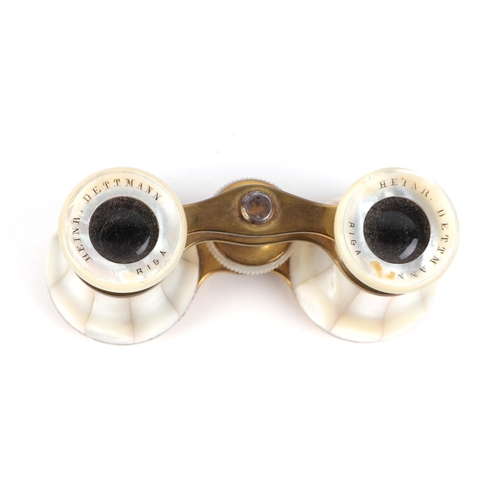 429 - A pair of mother of pearl Heinr Dettmann opera glasses.