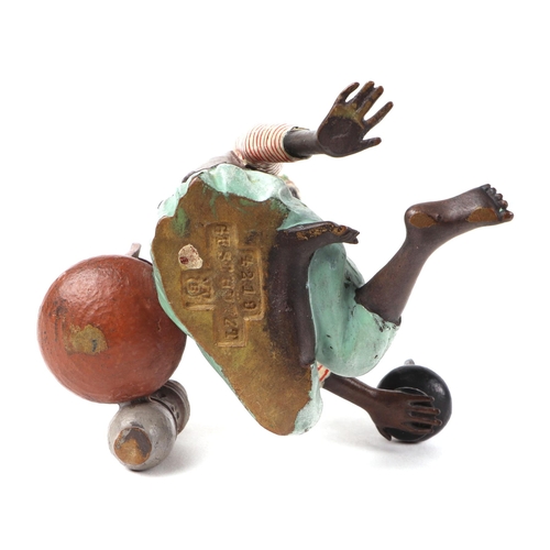 473 - Franz Bergmann (1861-1936), an early 20th century cold painted bronze figure, depicting a Moorish bo... 