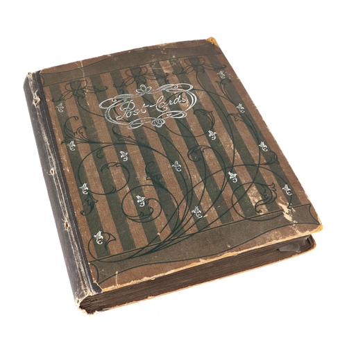 54 - An early 20th century postcard album, containing ethnographic, architectural, European and other sim... 