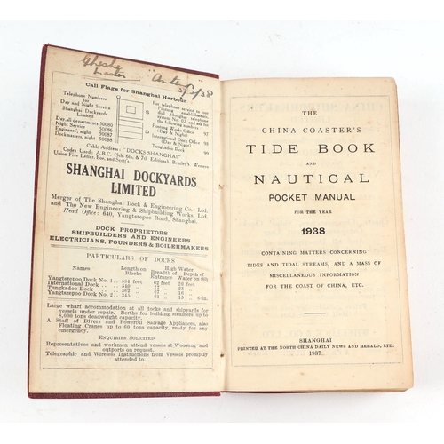 56 - Maritime interest; the China Coasters Tide Book and Nautical Pocket Book (1938), Manual of Seamanshi... 