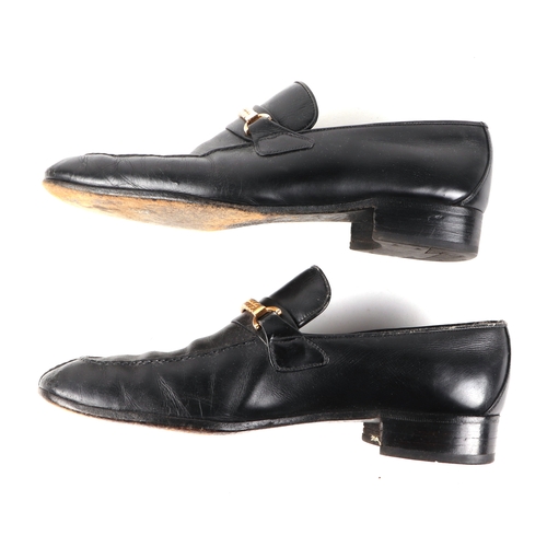 433 - A pair of vintage Gucci gentleman's loafers with original dust bags and box, UK size 9.5, with signs... 