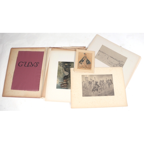 52 - Guys (Constantin) - Légendes Parisiennes, a portfolio containing coloured prints, with introduction ... 