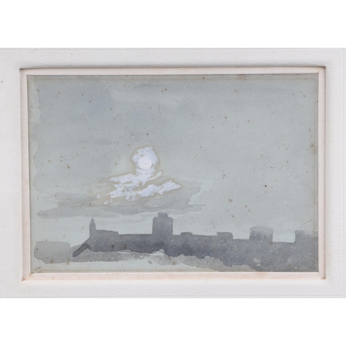 104 - Edward Hargitt (1835-1895) - Moonlit Scene - watercolour and gouache, framed & glazed, inscribed to ... 