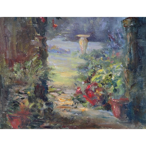 117 - Hilary Brown (modern British) - Aspects of the Walled Garden - signed lower right, oil on canvas, 25... 