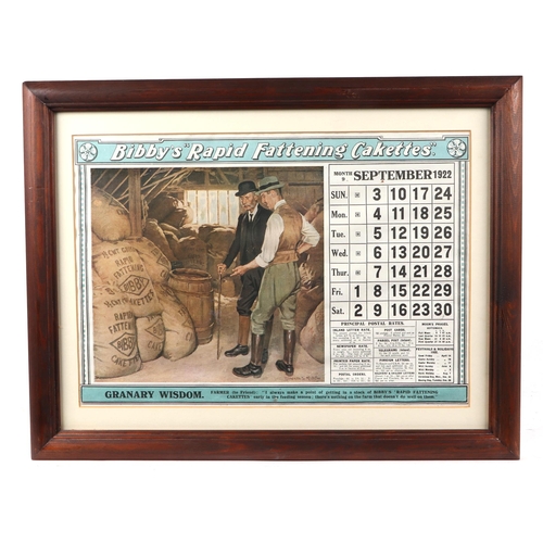 138 - A group Bibby's Agricultural Feed facsimile prints depicting pictorial advertising calendar months, ... 