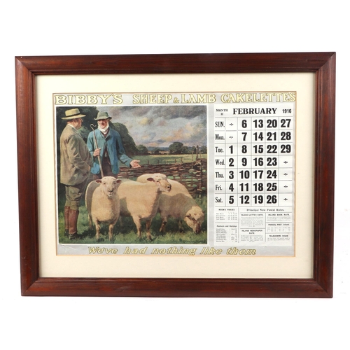 138 - A group Bibby's Agricultural Feed facsimile prints depicting pictorial advertising calendar months, ... 