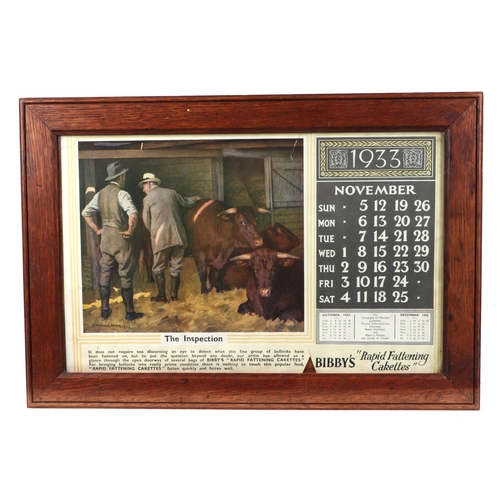 138 - A group Bibby's Agricultural Feed facsimile prints depicting pictorial advertising calendar months, ... 