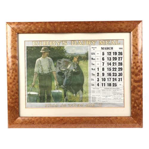 138 - A group Bibby's Agricultural Feed facsimile prints depicting pictorial advertising calendar months, ... 