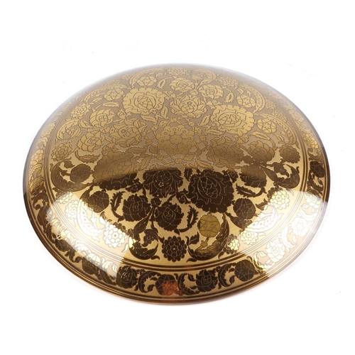 163 - An Osmanli collection limited edition Orge glass and gold plate, numbered 1095/2000, boxed, 23cm dia... 