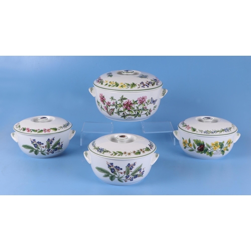 194 - A group of Royal Worcester 'Worcester Herbs' pattern dinnerware to include tureens and platters.