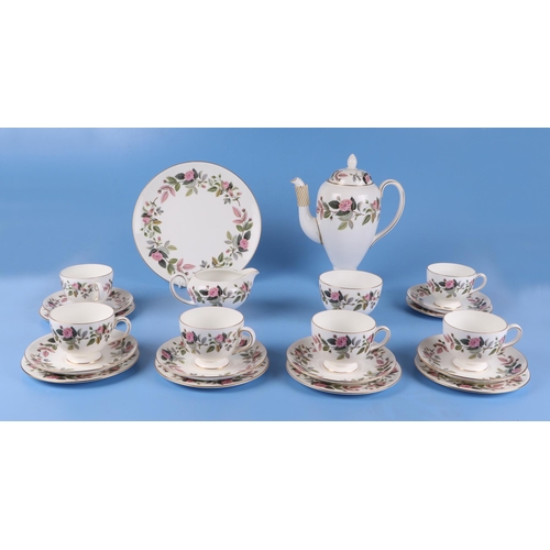 195 - A Wedgwood Hathaway Rose pattern teaset; together with a Wedgwood Countryware part teaset; a Coalpor... 