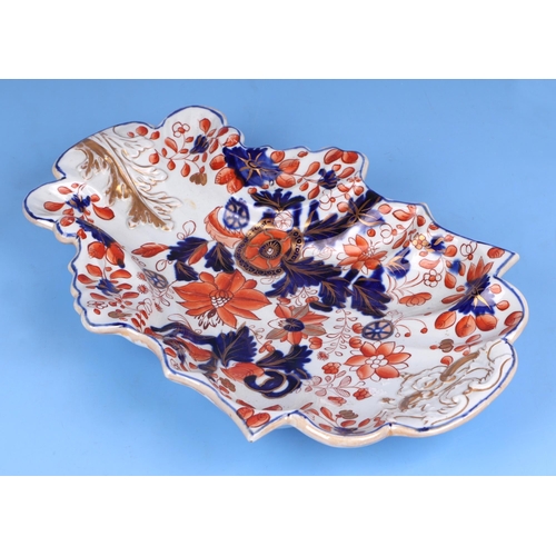 223 - A 19th century Mason's Ironstone tureen and cover on stand; together with a shaped hor d'oeuvres dis... 