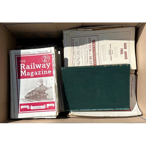 24 - A large quantity of The Railway Magazine from the 1930's, 1940's 1950's and 1960's, and other relate... 