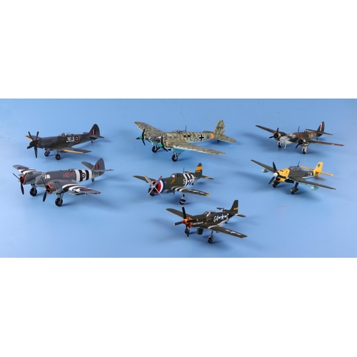 246 - A quantity of Corgi diecast aeroplanes to include Thunderbolt, Blenheim, Heinkel HEII and Stuka.