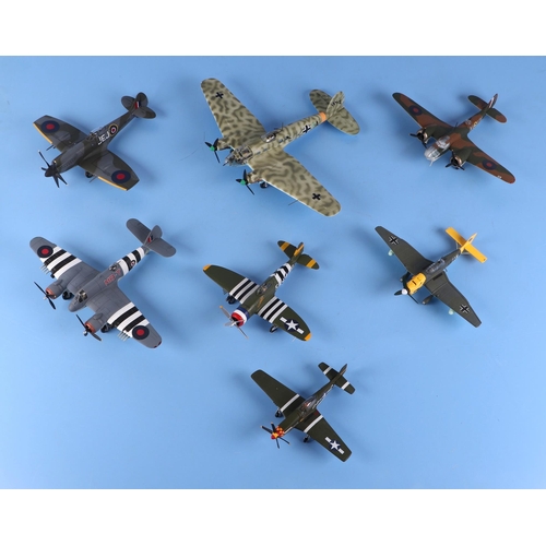 246 - A quantity of Corgi diecast aeroplanes to include Thunderbolt, Blenheim, Heinkel HEII and Stuka.