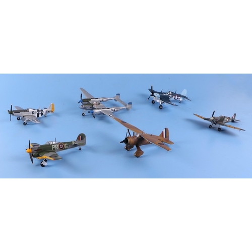 246 - A quantity of Corgi diecast aeroplanes to include Thunderbolt, Blenheim, Heinkel HEII and Stuka.