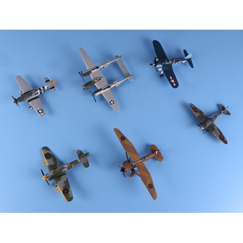 246 - A quantity of Corgi diecast aeroplanes to include Thunderbolt, Blenheim, Heinkel HEII and Stuka.