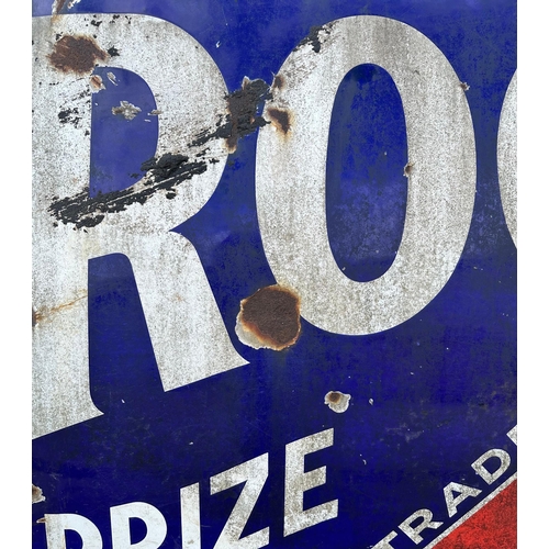 265 - A large original enamel advertising sign 'ROGERS PRIZE MEDAL TRADEMARK AK', 183 by 123cms.Condition ... 