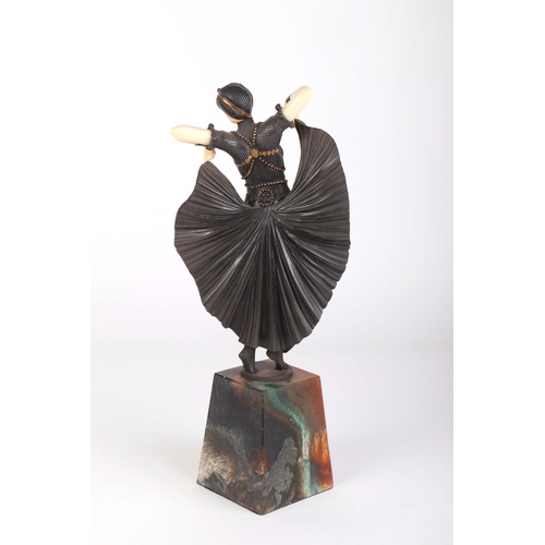 267 - An Art Deco style figure of a dancing lady, 39cms high.