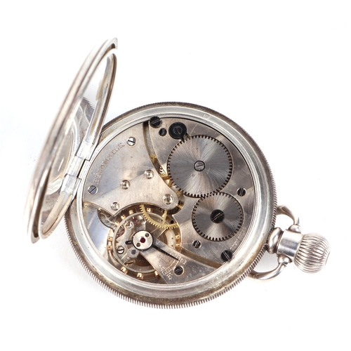 358 - Three silver cased open faced pocket watches; together with a silver half hunter pocket watch (4).