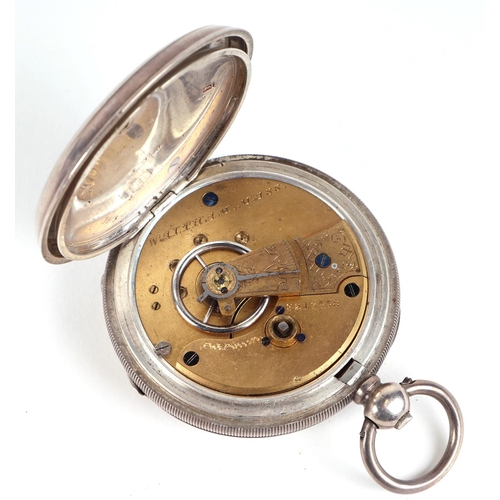 358 - Three silver cased open faced pocket watches; together with a silver half hunter pocket watch (4).