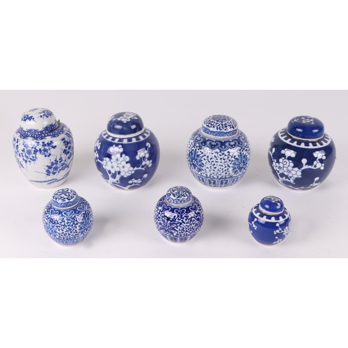 495 - A large quantity of Chinese blue & white ginger jars.