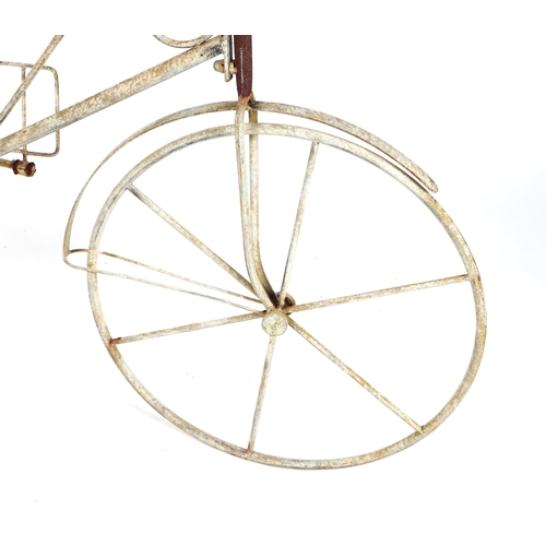 5 - A garden plant stand in the form of a bicycle, 140cms long.