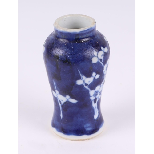 535 - A group of Chinese and Japanese blue & white miniature vases, the largest 11.5cms high (6).