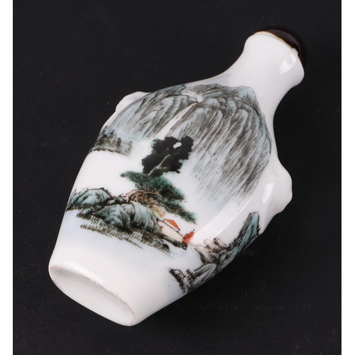 558 - A group of Chinese porcelain and reverse painted glass snuff bottles, the largest 8cms high (6).